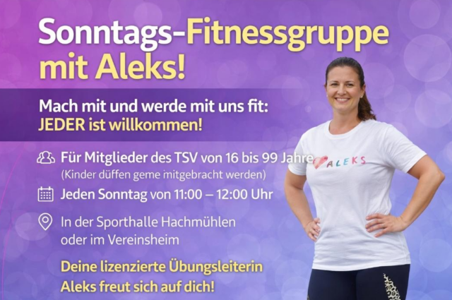 Fitness mit Aleks – Komm und mach mit!